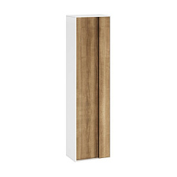 Шкаф-колонна Step 43х29х160 см, лакированный белый глянец/орех, реверсивная установка двери, подвесной монтаж X000001420 Ravak