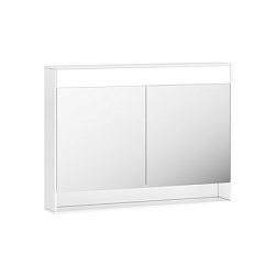 Зеркало Step 100х74 см, белый глянцевый лак, с подсветкой X000001421 Ravak