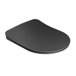 Сиденье для унитаза Uni Chrome чёрное, дюропласт, с микролифтом, быстросъемное X01795 Ravak