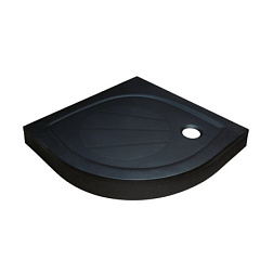 Поддон Elipso pro 90х90х3 см, чёрный матовый, искусственный мрамор, четверть круга XA237701010BM Ravak